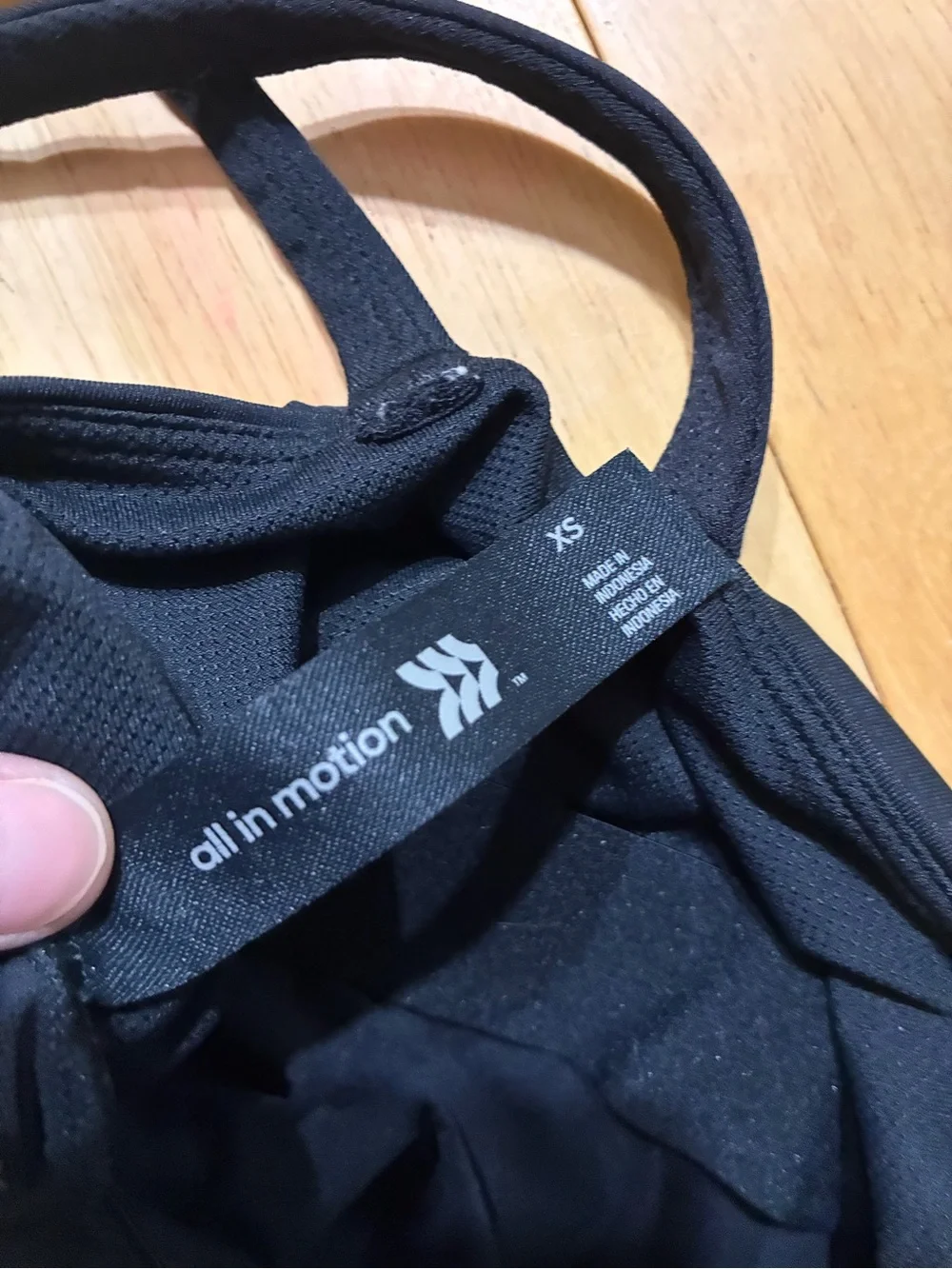 all in motion Black Strappy Sports Bra